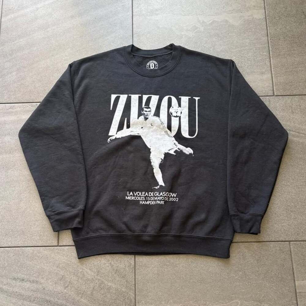 Dirt Pitch Zizou La Volea de Glasgow Retro Football Crewneck Sweatshirt